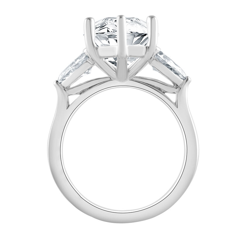 Marquise Lab Grown Diamond 6ctw. Three Stone Engagement Ring in 14k White Gold image number null